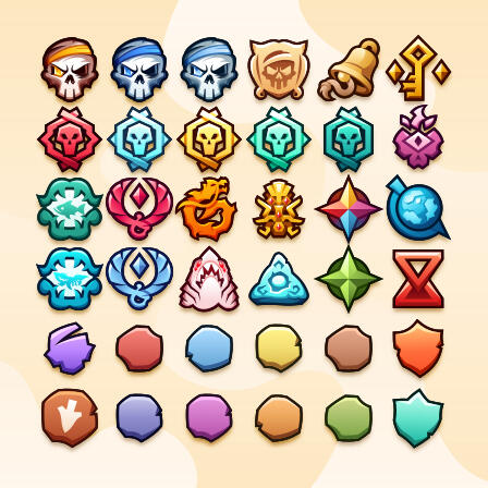 Panel showcasing an assortment of SoT styled emojis.