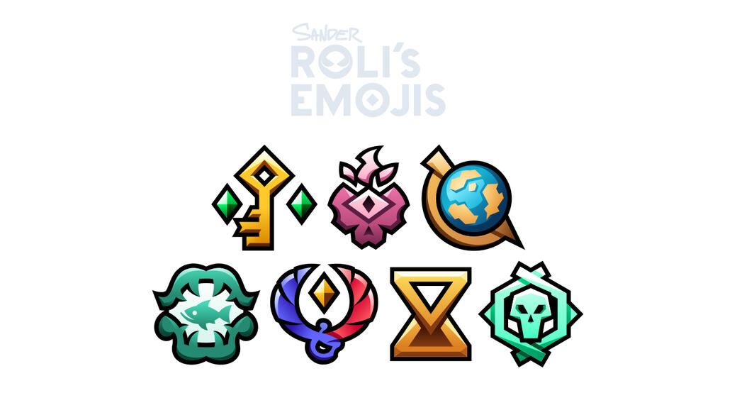 Panel showcasing SoT styled trading company emojis.
