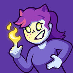 Purple avatar.