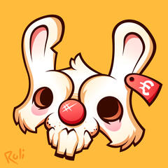 Stylized rabbit head.