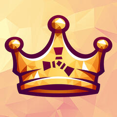 Golden Kingdoms crown with the RUST logo in the middle.