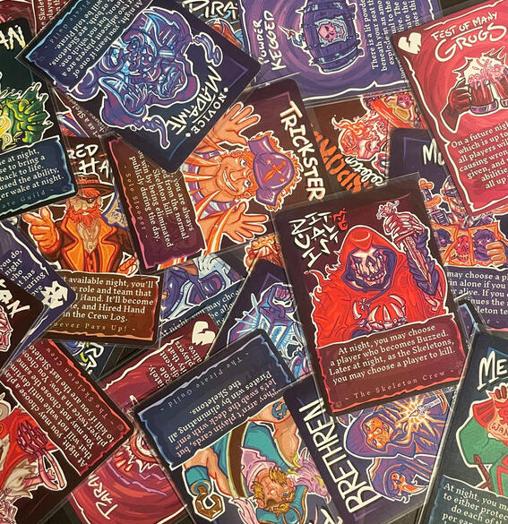 An assortment of Mutiny cards filling the whole canvas.